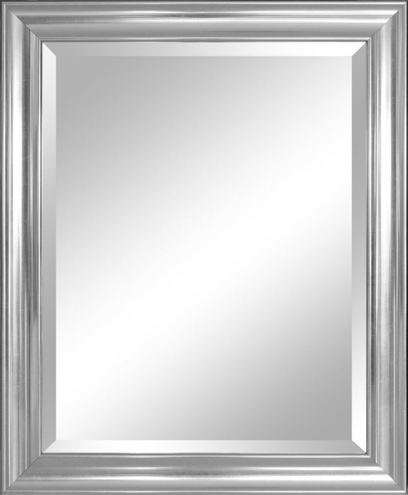 Alpine Mirror & Art Beveled Mirror, Crackled Silver