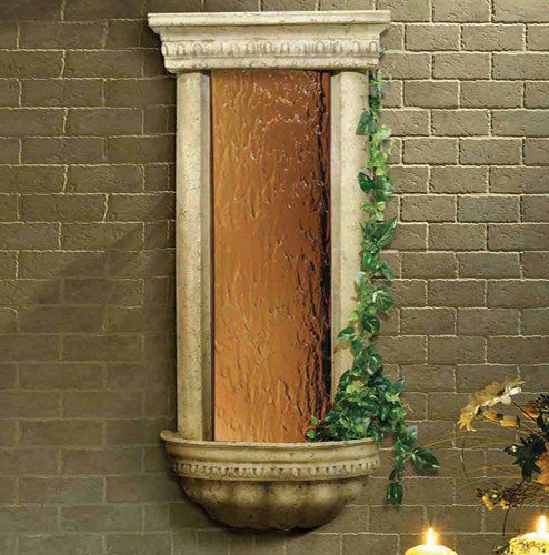 BluWorld Bellezza 45 in. Indoor Wall Fountain - Bronze Mirror