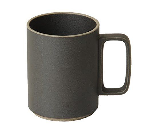 Hasami Porcelain Mug Set of 2 Black (15 oz) 3.1/3 x 4.1/8 (HPB021)