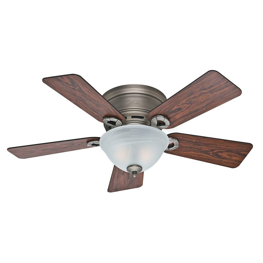 Hunter Fan Company 51024 Conroy 42-Inch Antique Pewter Ceiling Fan with Five Rosewood/Dark Maple Blades and a Light Kit
