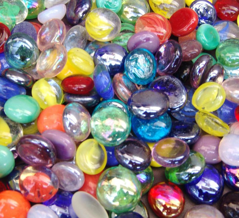 Miracolors - 1 Lb - Mixed Colors Glass Gems - Vase Fillers (12-19mm, Approx. ½"- ¾")