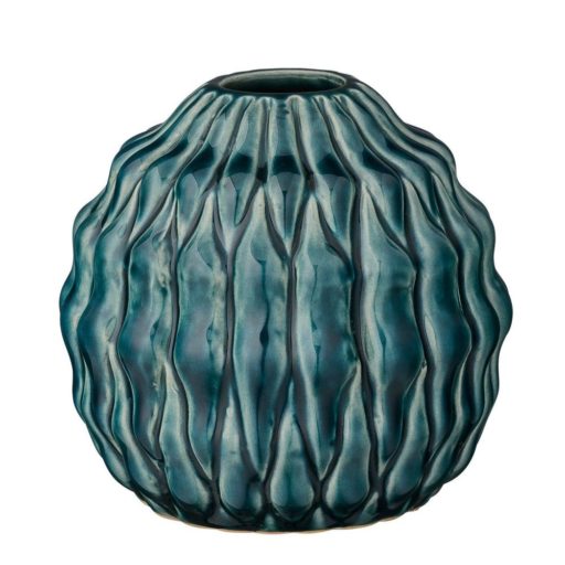 Stout Teal Ceramic Vase