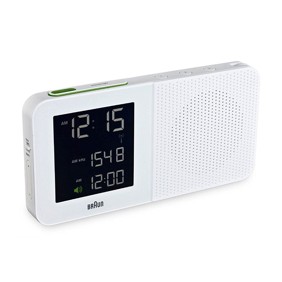 Braun Digital AM/FM Radio Alarm Clock - BNC-10 - White with AC Adaptor