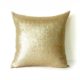 AMAZLINEN(TM) Decorative Glitzy Sequin & Comfy Satin Knit Throw Pillow Cover 18 x 18 Pillow Covers,Hidden Zipper Design(Champagne Gold)