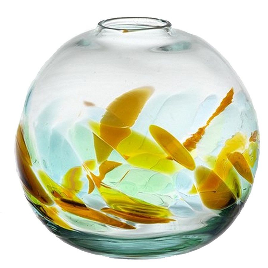  Roll over image to zoom in Kitras Art Glass Round Vase, 7-Inch, Belonging