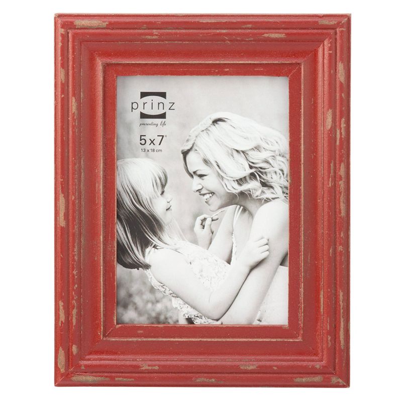Prinz Carson Wood Frame, 5 x 7", Red