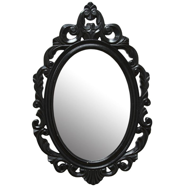 Stratton Home Decor Black Baroque Mirror