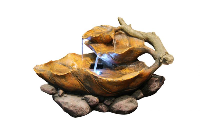Alpine WIN622 Tabletop Leaf Fountain with White LED Light