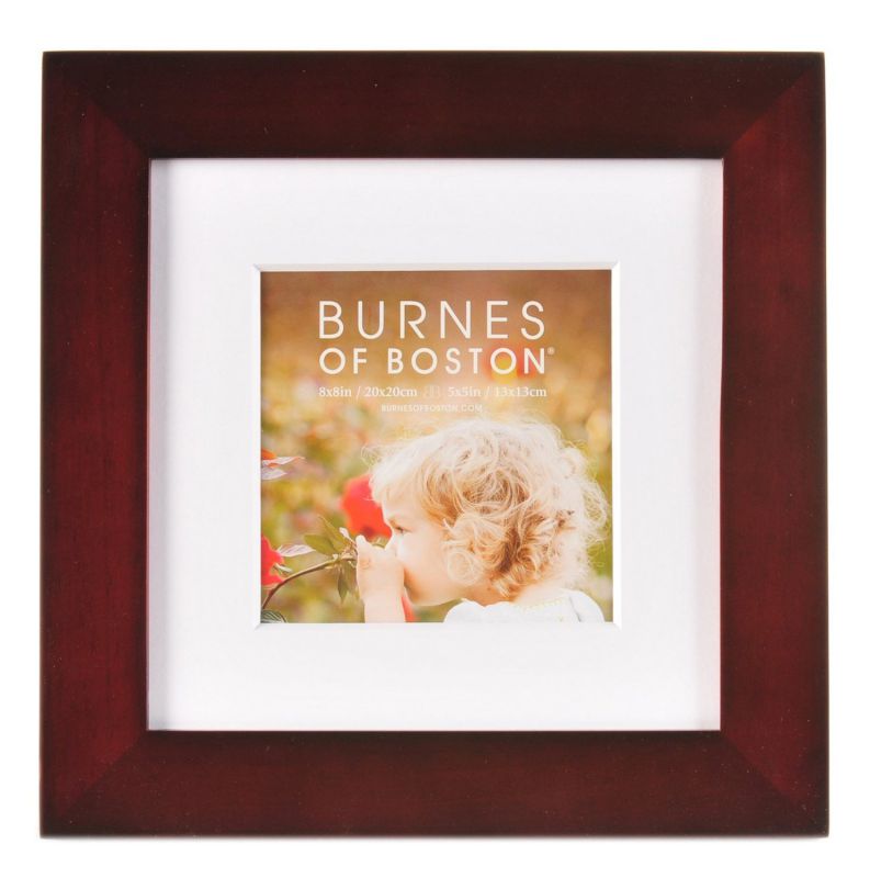 Burnes of Boston Walnut Flat Gallery Frame, 8-Inch by 8-Inch