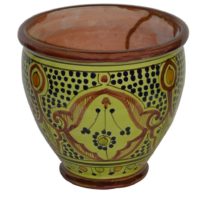 Flower Pot Moroccan Spanish Garden Drain Hole Ceramic Planter Handmade