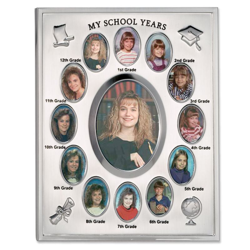 Lawrence Frames My School Years Silver Plated 8x10 Multi Picture Frame