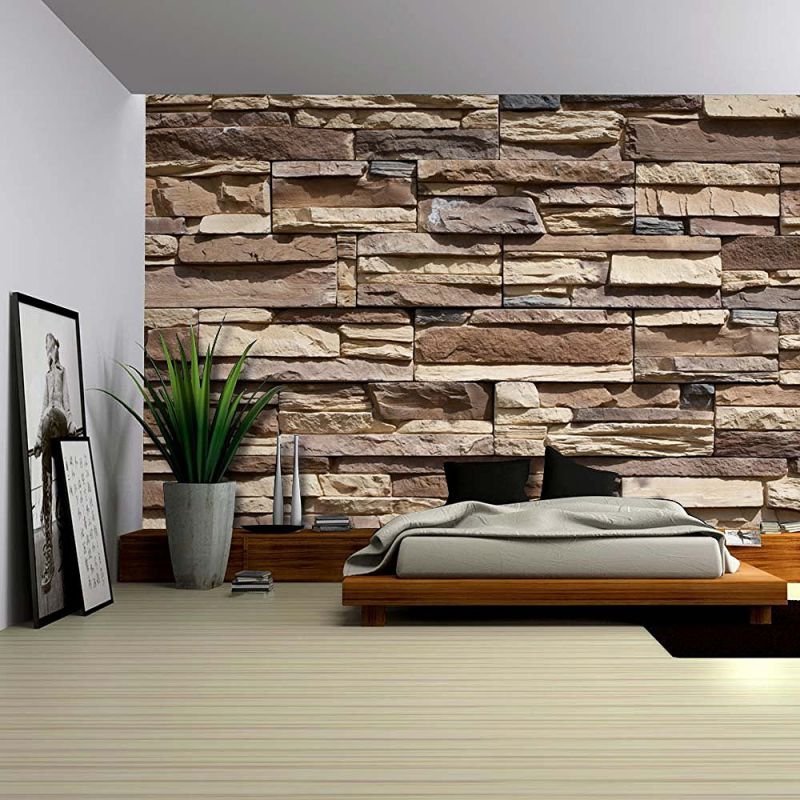 Wall26® - Modern Neutral Colored Brick Pattern Wall - Wall Mural, Removable Wallpaper, Home Decor - 100x144 inches