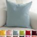 TangDepot Cotton Solid Throw Pillow Covers, 18" x 18", Light Blue