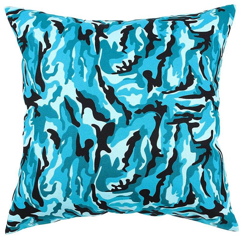 TangDepot174; Camouflage Throw Pillow Cover, Camo Pillow Cases - 100% Cotton Canvas, Handmade - Many Colors & Sizes Avaliable - (26"x26", C04 Ocean Camo)