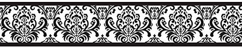 Black and White Isabella Baby and Kids Wall Border by Sweet Jojo Designs