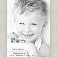 ArtToFrames 13x19 inch Off White Stain on Solid Wood Wood Picture Frame, WOM0066-78238-YWHT-13x19