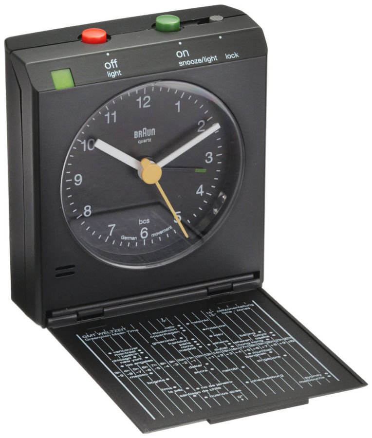 Braun BNC005BKBK Classic Motion Analog Quartz Alarm Clock