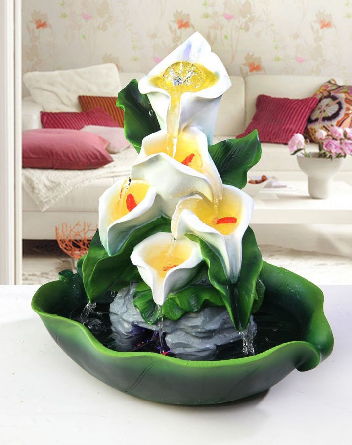 Calla Lily fountain water crafts Home Office living room decoration