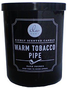 Decoware Richly Scented Warm Tobacco Pipe 2-Wick Candle 14.82 Oz. In Glass