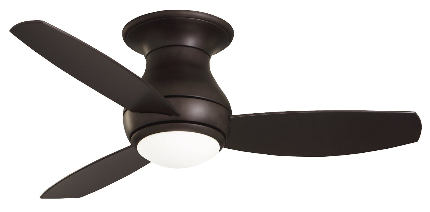 Emerson Ceiling Fans CF144ORB Curva Sky Modern Low Profile/Hugger Indoor Outdoor Ceiling Fan With Light And Remote, Wet Rated Ceiling Fans with 44-Inch Blades, Oil Rubbed Bronze Finish