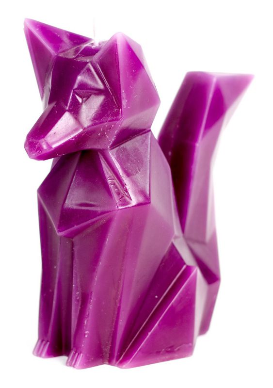 Fox Candle – Foxy - Geometric Candles – Purple