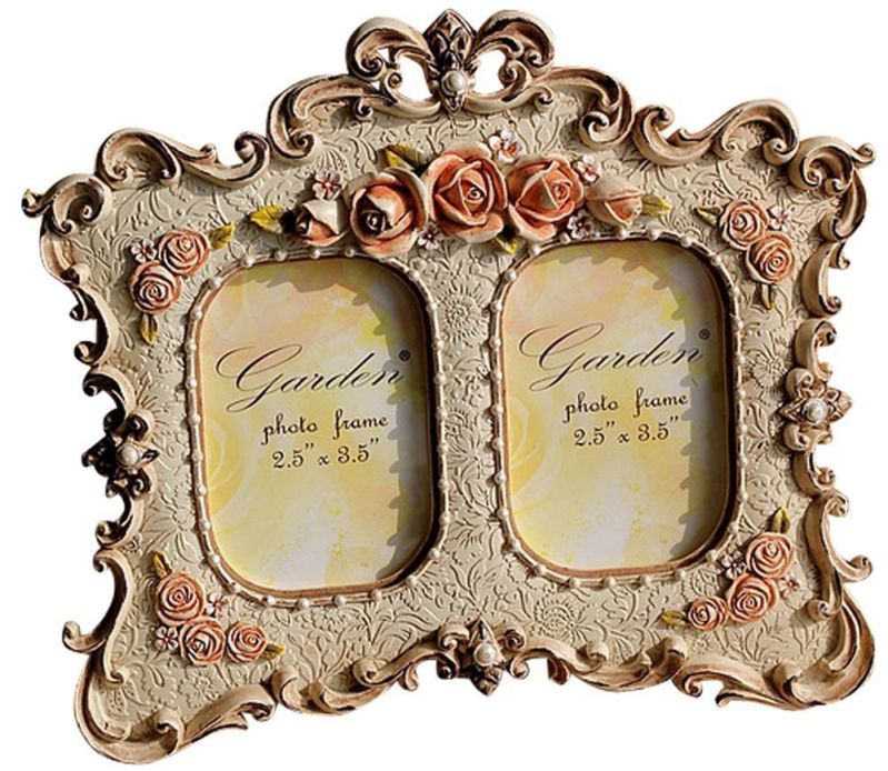 Giftgarden 2.5x3.5 Vintage Double Picture Frame 2.5 by 3.5 -inch