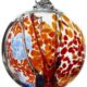 Kitras Art Glass Decorative Spirit Ball, 6-Inch, Orange