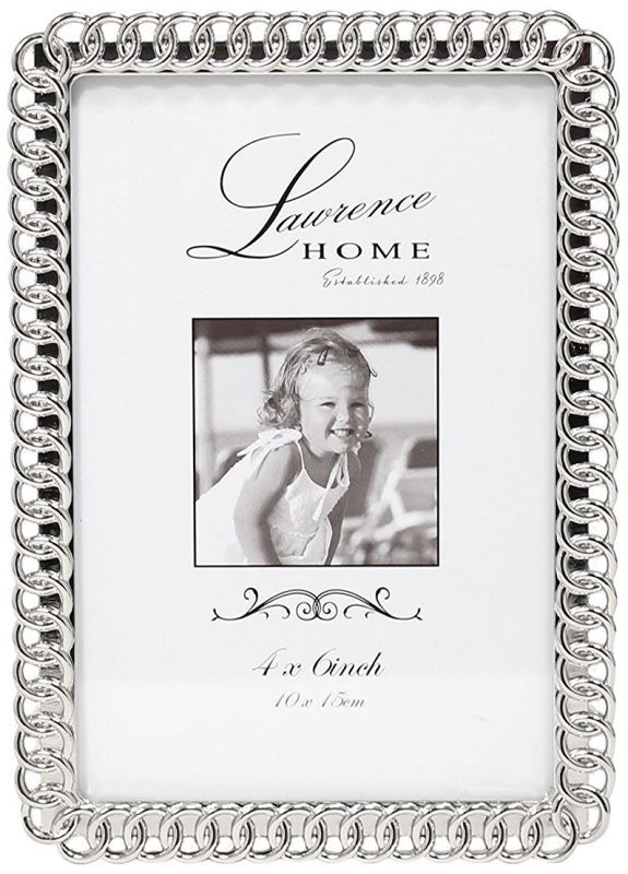 Lawrence Frames Eternity Rings Metal Picture Frame, 4 by 6-Inch, Silver