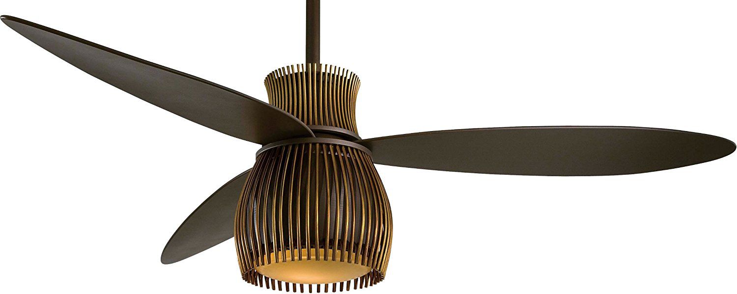 Minka-Aire F824-ORB/TB, Uchiwa Oil-Rubbed Bronze 56" Ceiling Fan with Light & Wall Control