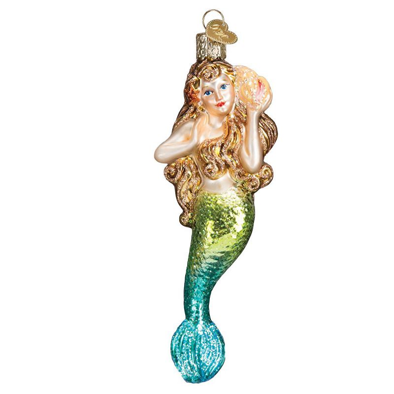 Old World Christmas Mermaid Glass Blown Ornament