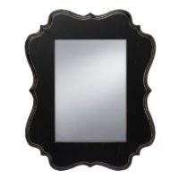 Prinz Annabelle Mirror with Black Ashwood Veneer Wood Frame, 14 by 12-Inch