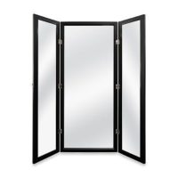Stylish, Versatile, Low-priced Door Solutions 3-way Over-the-door Mirror in Black