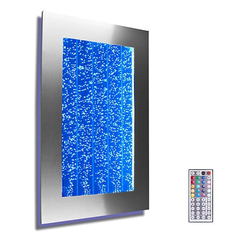Wall Mount Hanging Bubble Wall Aquarium 30" LED Lighting Indoor Panel 300WM Water Fall Fountain Water Feature